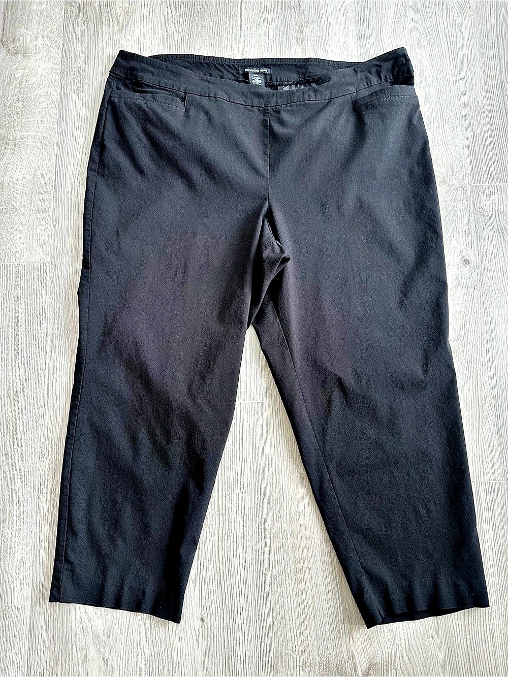 Zac & Rachel Woman Black Stretch Dress Pants Plus Size 24W Workwear Basic